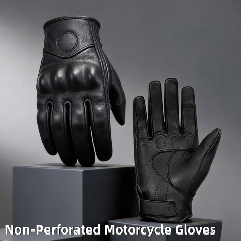 Motorcycle Gear Yellow - قفازات دراجات نارية من الجلد بتصميم
