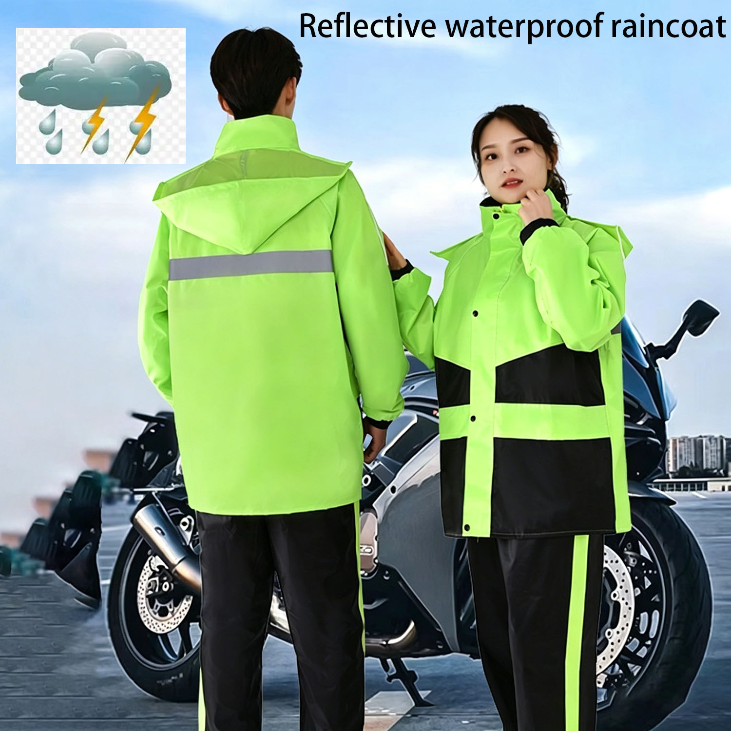 بدلة واقية من المطر للدراجات ا - مراجعة Motorcycle Gear Rain وسعره