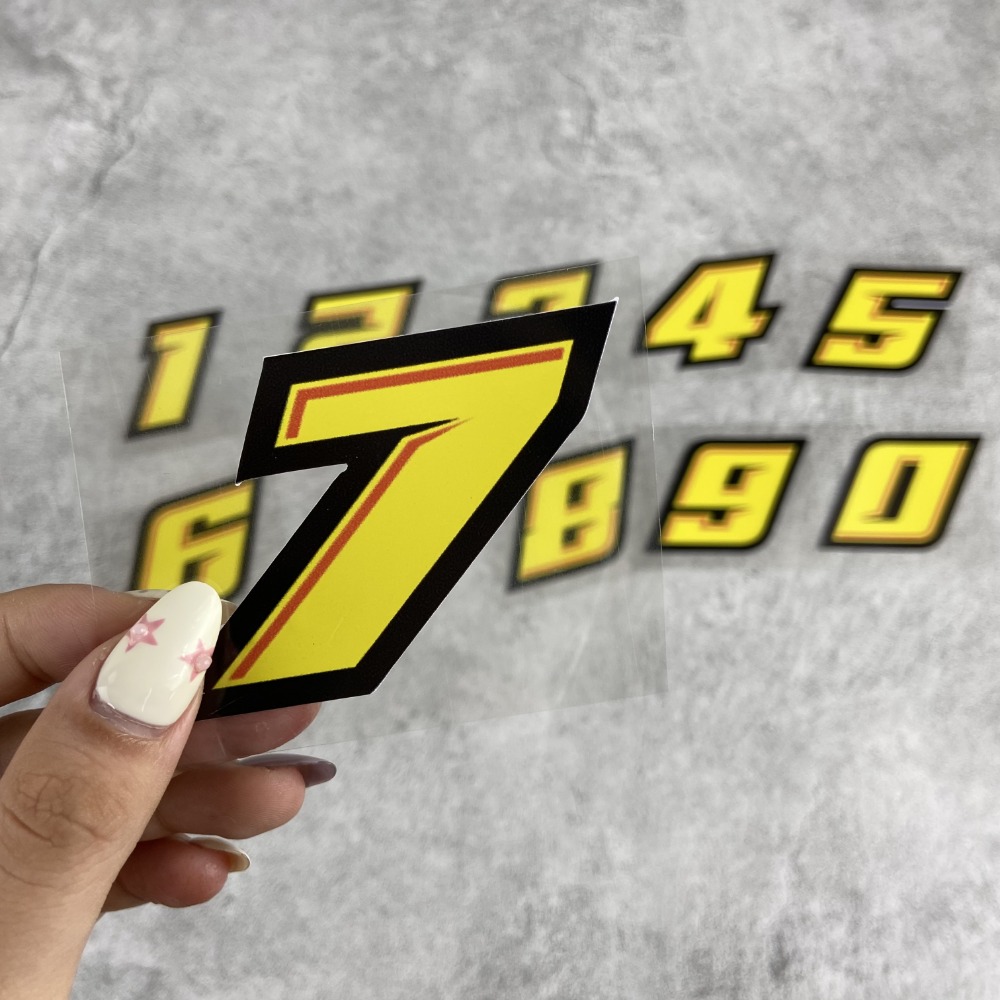 ملصقات رقم فينيل للدراجات النا - مراجعة Motorcycle Gear Yellow وسعره