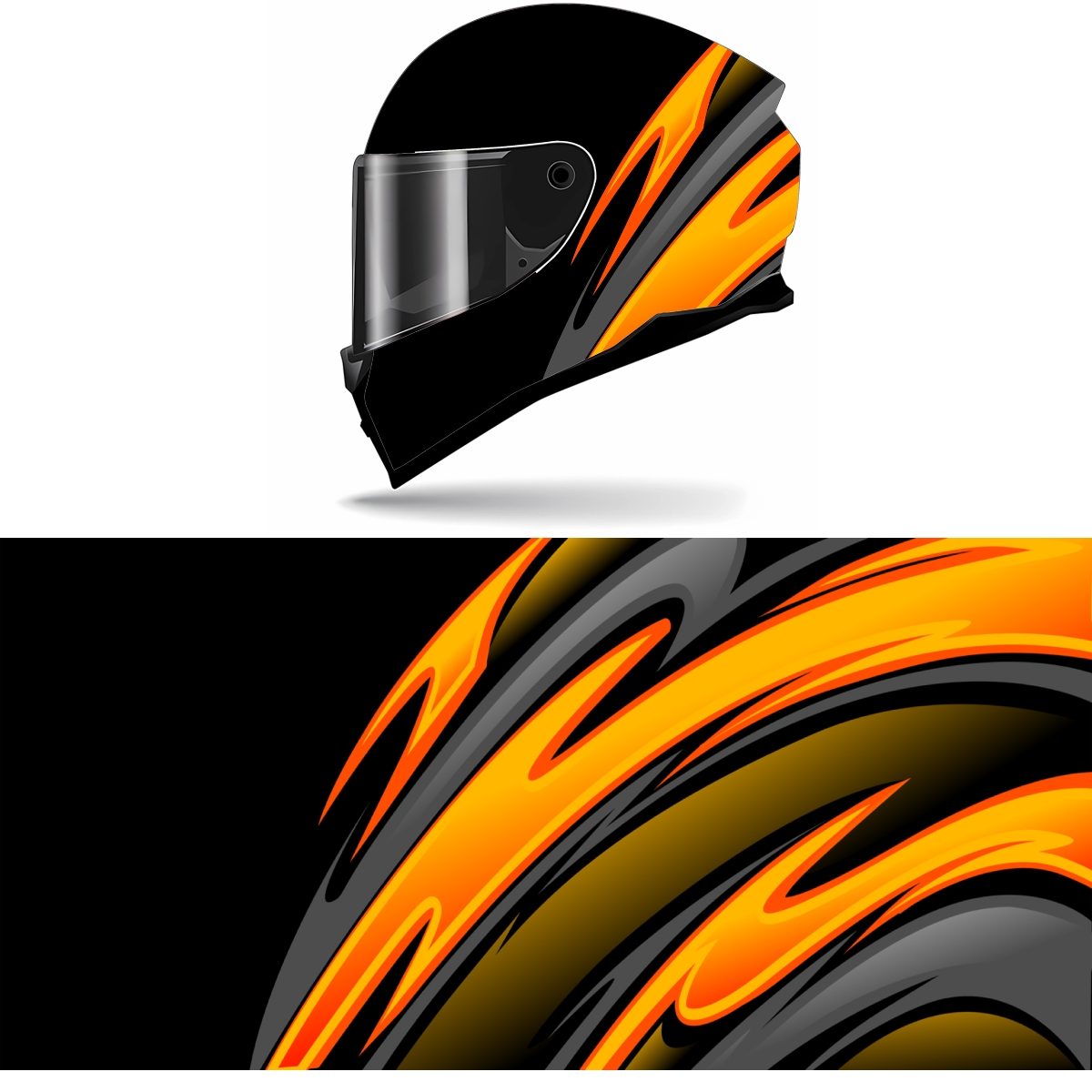 ملصق خوذة ملصقا ملفوف بالكامل  - مراجعة Motorcycle Gear Yellow وسعره