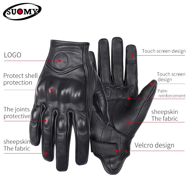 قفازات دراجات نارية من الجلد ب - مراجعة Motorcycle Gear Yellow وسعره