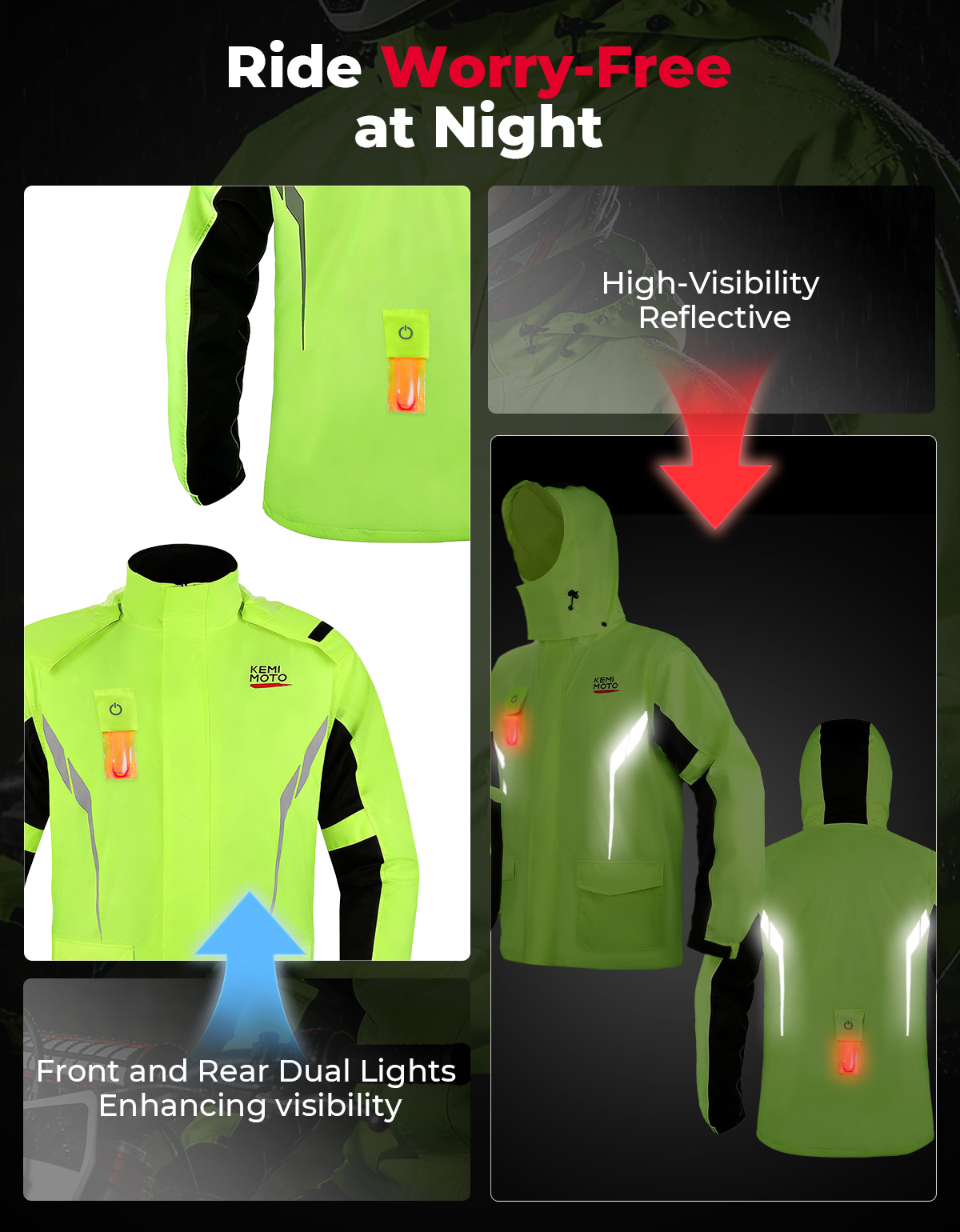 طقم معطف واق من المطر للجنسين  - مراجعة Motorcycle Gear Rain وسعره