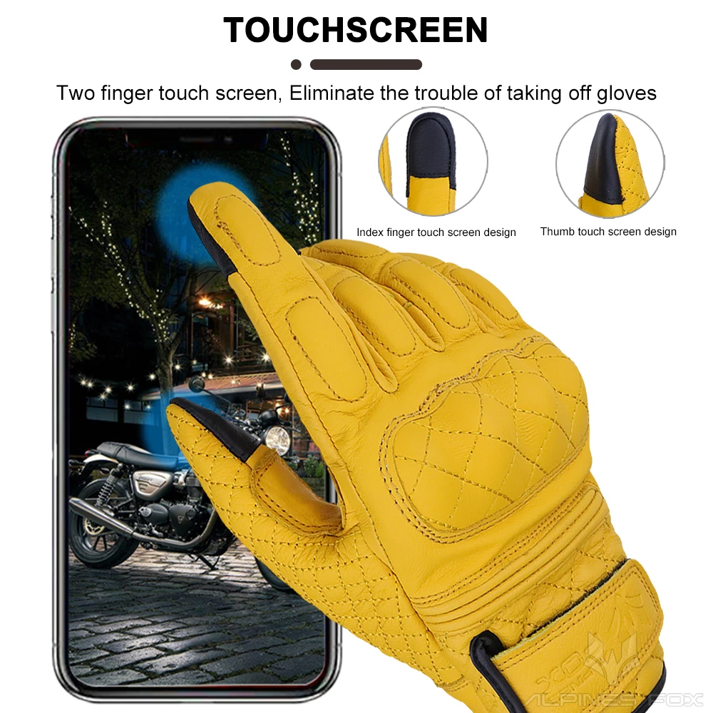 قفازات الدراجات النارية الرجعي - مراجعة Motorcycle Gear Yellow وسعره