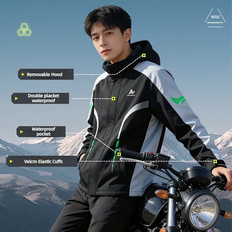 بدلة واقية من المطر للدراجات ا - مراجعة Motorcycle Gear Rain وسعره